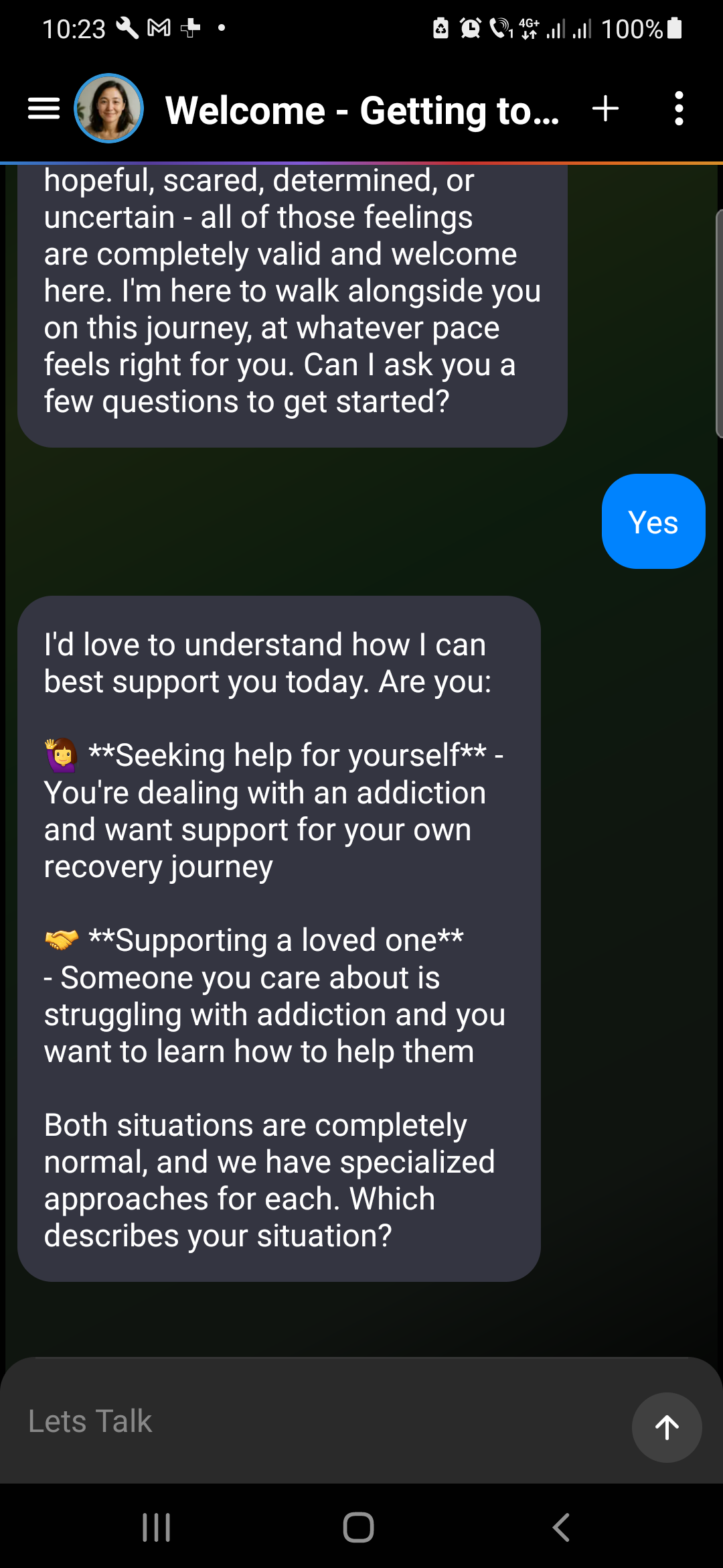 Chat onboarding